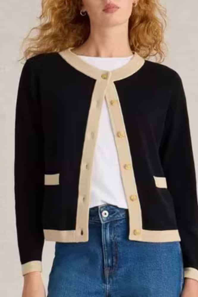 White Stuff Charlotte Cardi Black Multi - La Vie en Rose Damesmode