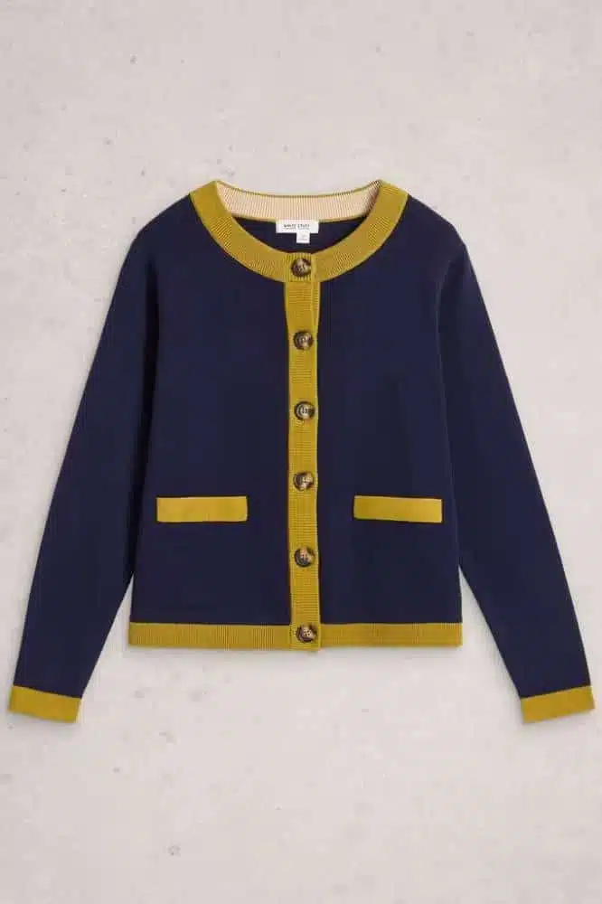 White Stuff Charlotte Cardi Dark Navy - La Vie en Rose Damesmode