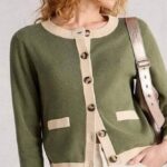 White Stuff Charlotte Cardi Khaki Green - La Vie en Rose Damesmode