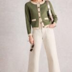 White Stuff Charlotte Cardi Khaki Green - La Vie en Rose Damesmode