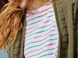 White Stuff Charlotte Cardi Navy Multi- La Vie en Rose Damesmode