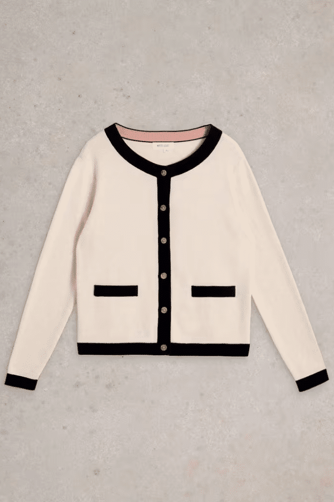 White Stuff Charlotte Cardigan Natural Multi - La Vie en Rose Damesmode