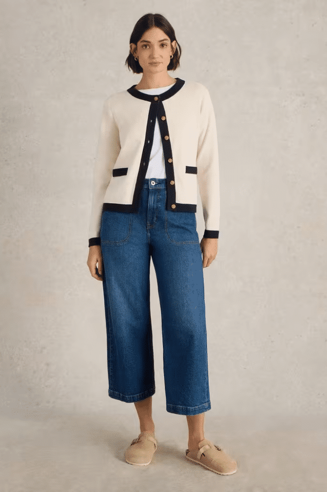 White Stuff Charlotte Cardigan Natural Multi - La Vie en Rose Damesmode