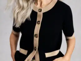 White Stuff Charlotte Short Sleeve Cardi Black Multi