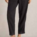 White Stuff Elle Linen Blend Trouser Black - La Vie en Rose Damesmode