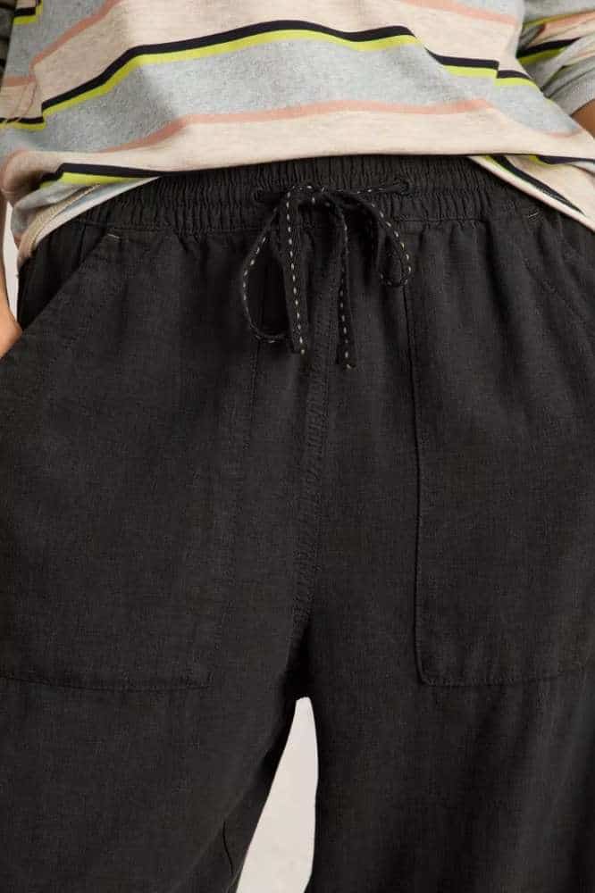 White Stuff Elle Linen Blend Trouser Black - La Vie en Rose Damesmode