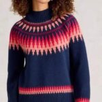 White Stuff Fiona Fair Isle Jumper Navy Multi - La Vie en Rose Damesmode