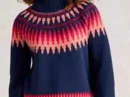 White Stuff Fiona Fair Isle Jumper Navy Multi - La Vie en Rose Damesmode