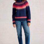 White Stuff Fiona Fair Isle Jumper Navy Multi - La Vie en Rose Damesmode