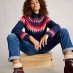 White Stuff Fiona Fair Isle Jumper Navy Multi - La Vie en Rose Damesmode