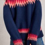 White Stuff Fiona Fair Isle Jumper Navy Multi - La Vie en Rose Damesmode