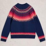 White Stuff Fiona Fair Isle Jumper Navy Multi - La Vie en Rose Damesmode
