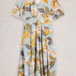 White Stuff Hazel Bias Cut Dress Blue Multi - La Vie en Rose Damesmode