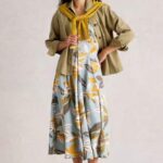 White Stuff Hazel Bias Cut Dress Blue Multi - La Vie en Rose Damesmode