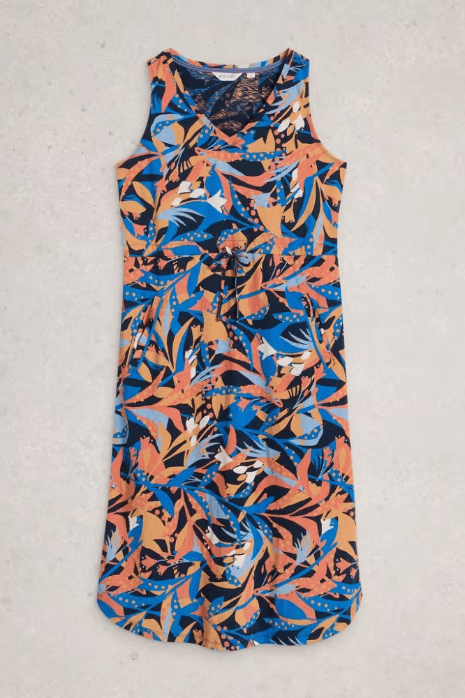 White Stuff Heidi Dress Navy Print - La Vie en Rose Damesmode