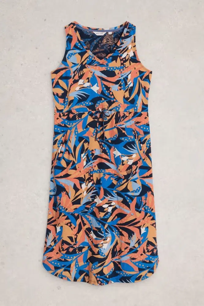 White Stuff Heidi Dress Navy Print - La Vie en Rose Damesmode