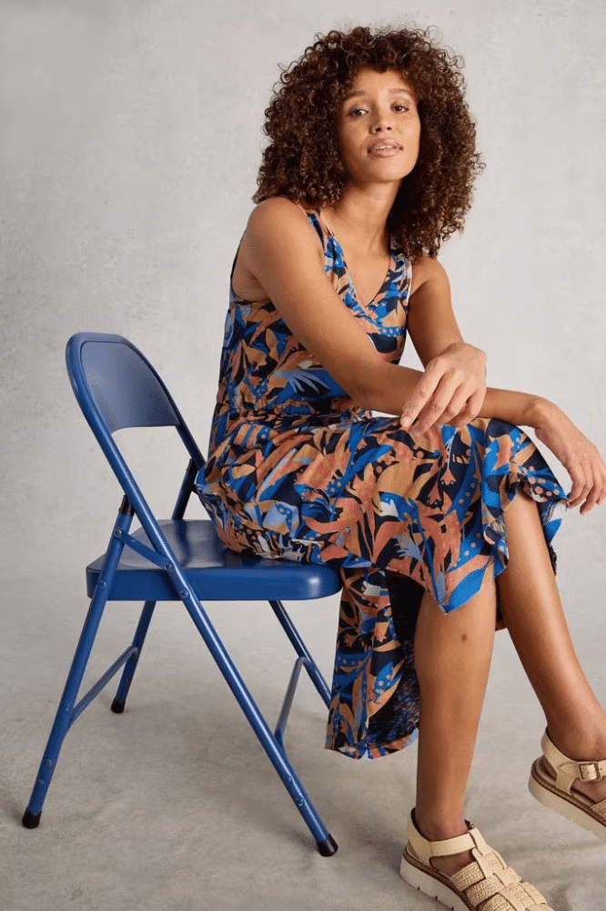 White Stuff Heidi Dress Navy Print - La Vie en Rose Damesmode