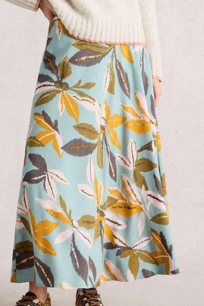 White Stuff Hope Bias Cut Maxi Skirt Blue Multi - La Vie en Rose Damesmode