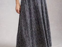 White Stuff Jada Jersey Maxi Skirt Navy Multi