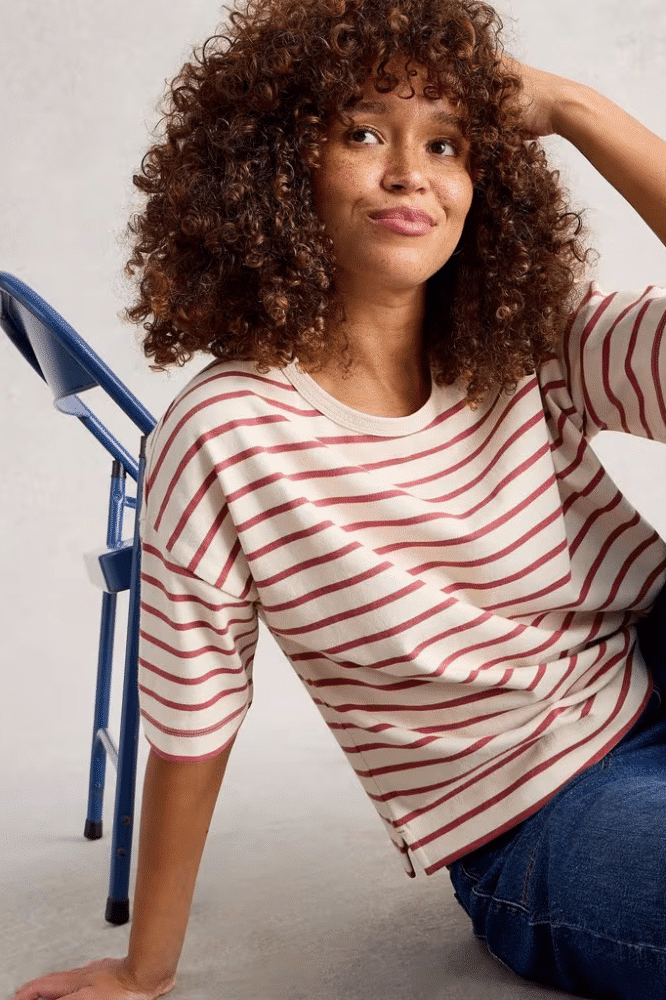 White Stuff Kat Stripe Tee - La Vie en Rose Damesmode