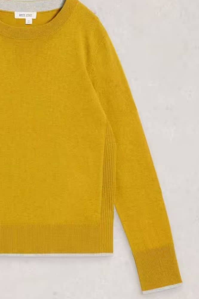 White Stuff Katie Jumper Merino Mid Chartreuse - La Vie en Rose Damesmode