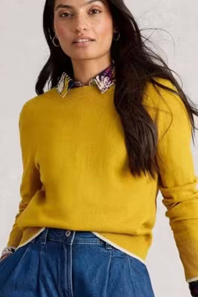 White Stuff Katie Jumper Merino Mid Chartreuse - La Vie en Rose Damesmode