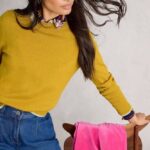 White Stuff Katie Jumper Merino Mid Chartreuse - La Vie en Rose Damesmode