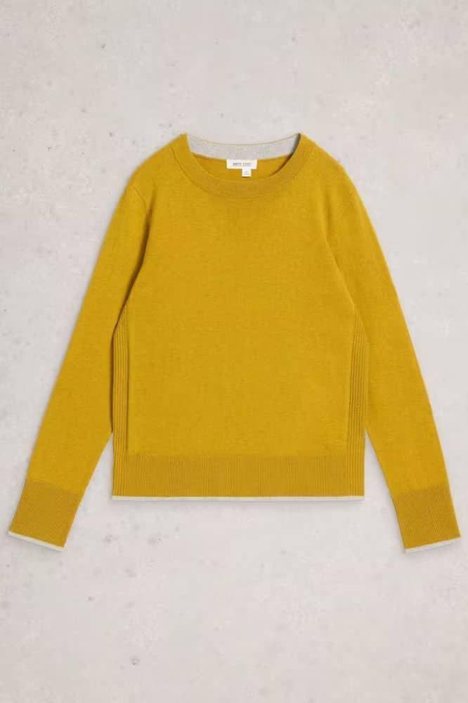 White Stuff Katie Jumper Merino Mid Chartreuse - La Vie en Rose Damesmode