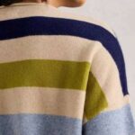 White Stuff Kitty Stripe Cashmere Jumper Nat Multi - La Vie en Rose Damesmode