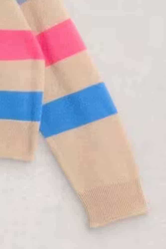 White Stuff Kitty Stripe Cashmere Jumper Nat Multi - La Vie en Rose Damesmode