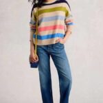 White Stuff Kitty Stripe Cashmere Jumper Nat Multi - La Vie en Rose Damesmode