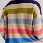 White Stuff Kitty Stripe Cashmere Jumper Nat Multi - La Vie en Rose Damesmode