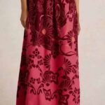 White Stuff Lorna Linen Blend Maxi Dress Red Multi - La Vie en Rose Damesmode