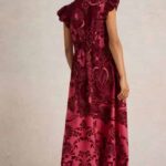 White Stuff Lorna Linen Blend Maxi Dress Red Multi - La Vie en Rose Damesmode