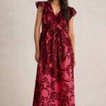 White Stuff Lorna Linen Blend Maxi Dress Red Multi - La Vie en Rose Damesmode