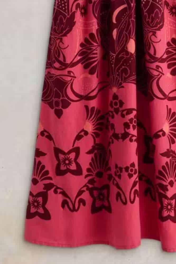 White Stuff Lorna Linen Blend Maxi Dress Red Multi - La Vie en Rose Damesmode