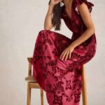 White Stuff Lorna Linen Blend Maxi Dress Red Multi - La Vie en Rose Damesmode