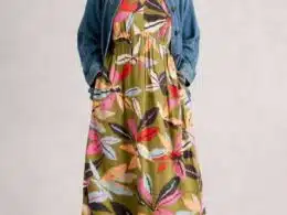 White Stuff Lucy Midi Dress Green Multi - La Vie en Rose Damesmode