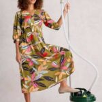 White Stuff Lucy Midi Dress Green Multi - La Vie en Rose Damesmode