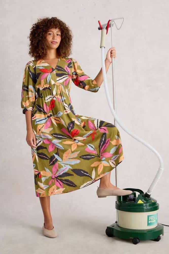 White Stuff Lucy Midi Dress Green Multi - La Vie en Rose Damesmode