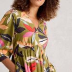 White Stuff Lucy Midi Dress Green Multi - La Vie en Rose Damesmode