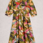 White Stuff Lucy Midi Dress Green Multi - La Vie en Rose Damesmode