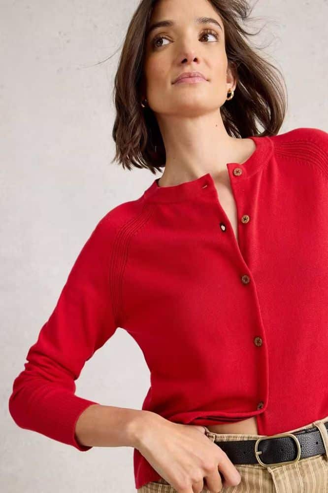 White Stuff Lulu Cardi Mid Red - La Vie en Rose Damesmode