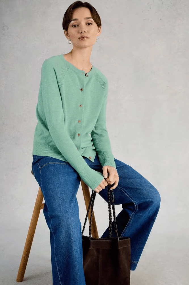 White Stuff Lulu Cardi Mid Teal - La Vie en Rose Damesmode