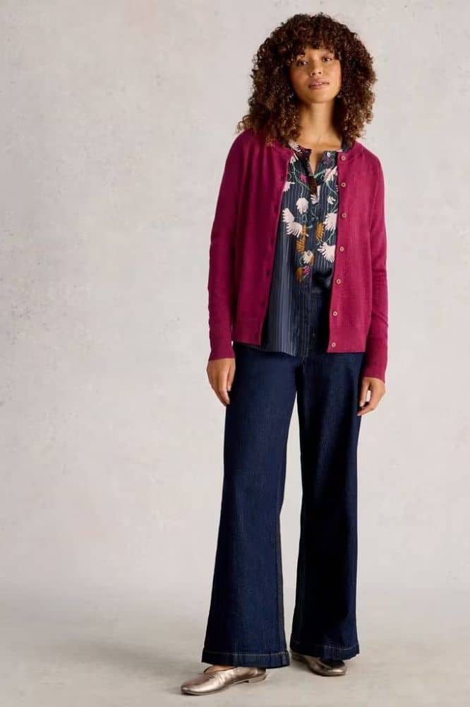 White Stuff Lulu Cardigan Dark Plum - La Vie en Rose Damesmode