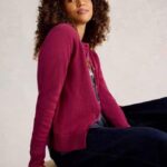White Stuff Lulu Cardigan Dark Plum - La Vie en Rose Damesmode