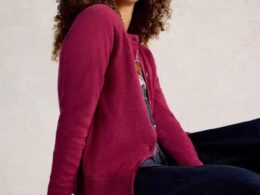 White Stuff Lulu Cardigan Dark Plum - La Vie en Rose Damesmode