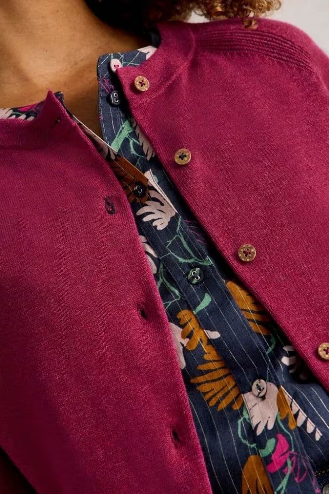 White Stuff Lulu Cardigan Dark Plum - La Vie en Rose Damesmode