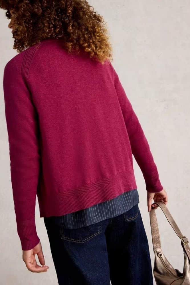 White Stuff Lulu Cardigan Dark Plum - La Vie en Rose Damesmode