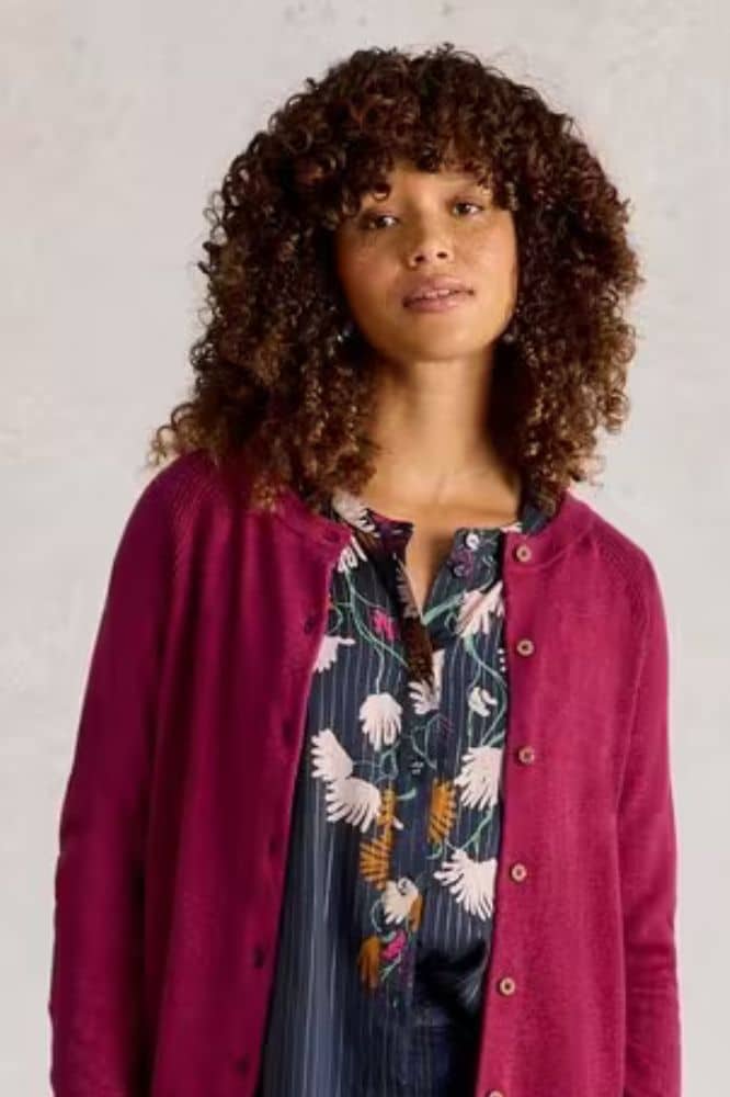 White Stuff Lulu Cardigan Dark Plum - La Vie en Rose Damesmode